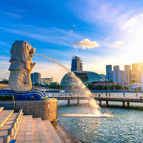 Sư tử biển Merlion - biểu tượng của Singapore