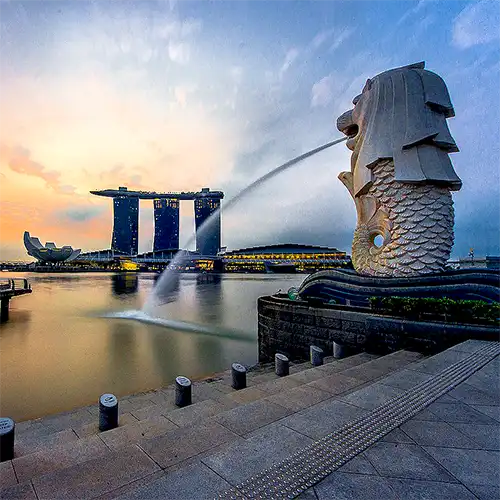 Sư tử biển Merlion - biểu tượng của Singapore