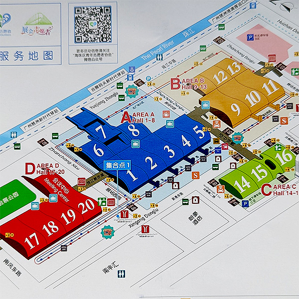 Mặt bằng hội chợ Canton Fair, sơ đồ bố trí các gian hàng Hội chợ Quảng Châu